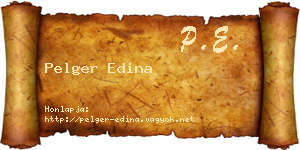 Pelger Edina névjegykártya